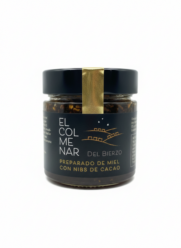 Miel con nibs de cacao