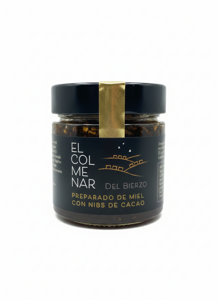 Miel con nibs de cacao