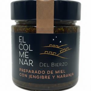 tarro de miel con naranja y jengibre